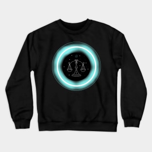 Neon Light Effect Libra Crewneck Sweatshirt